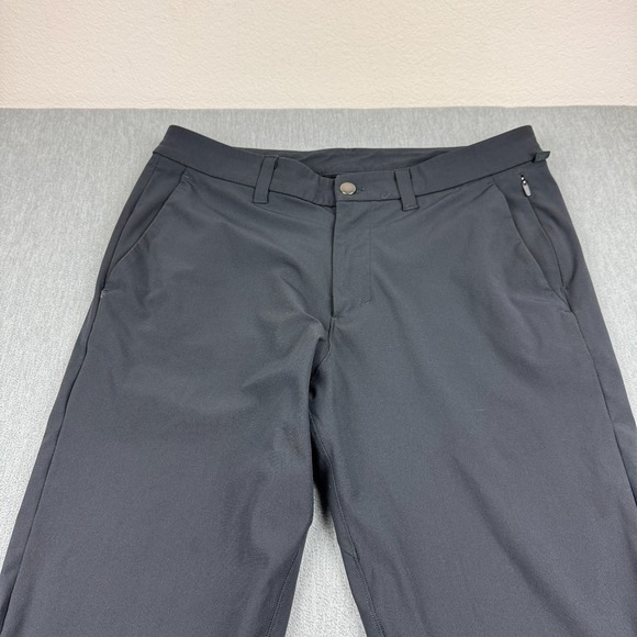 Lululemon Pants Mens 33 Black Commission Slim Warpstreme Chino Khaki M5974S - Picture 2 of 11